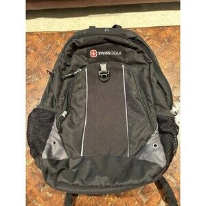 Swiss Gear-Multifunctional Black Bag Durable 18 Inch Laptop Backpack, Travel